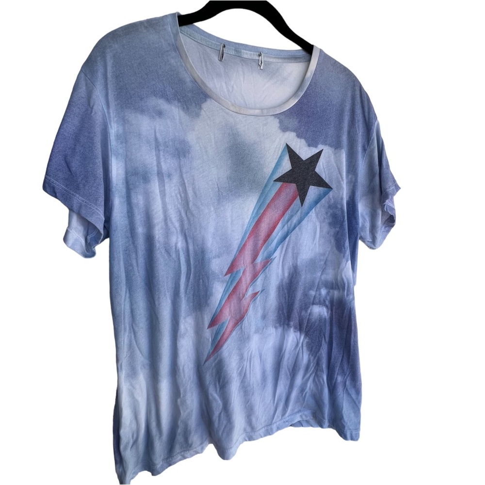 SALE WildFox Blue Clouds Star Lightning Top